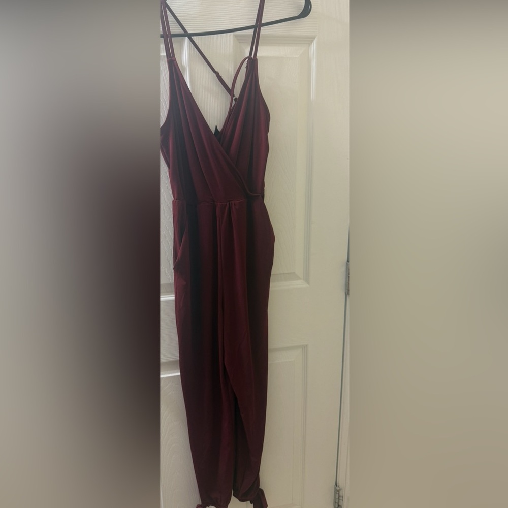 Windsor Burgundy Maxi Jumpsuit